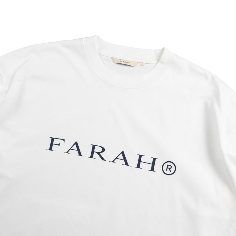 Farah Japan Printed Logo LS Tee OG Logo - XL / White - 2