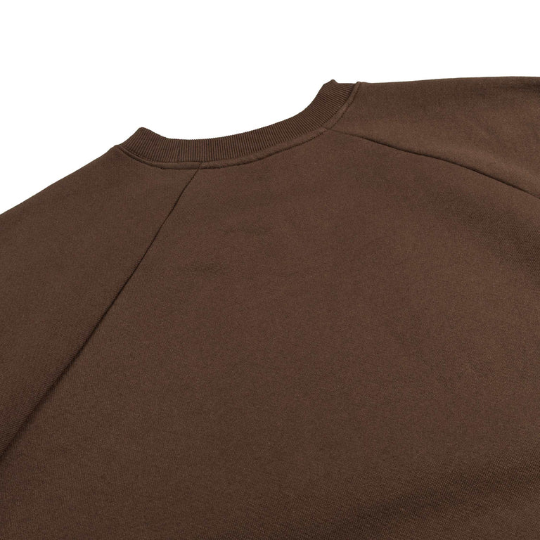 Farah Japan Embroidered Patch Logo Sweatshirt College Logo - M / Brown - 3