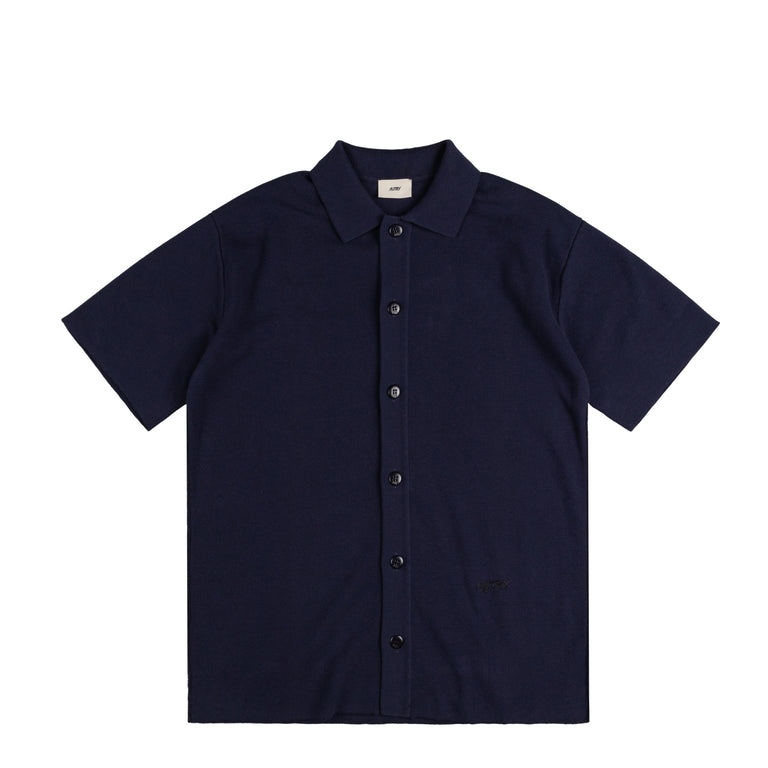 Autry Short Sleeve Knit Shirt - M / Blue - 1