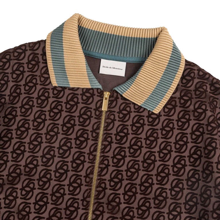 Drole de Monsieur La Track Jacket Monogramme - XL / Dark Brown - 2