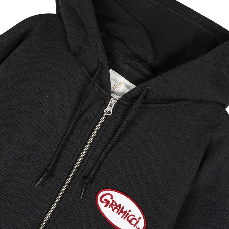 Gramicci Oval Patch Zip Hooded Sweatshirt - M / Vintage Black - 2