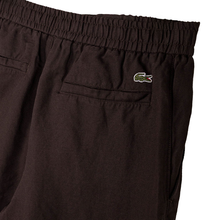 Lacoste	Linen Blend Twill Shorts - M / Buffalo - 4
