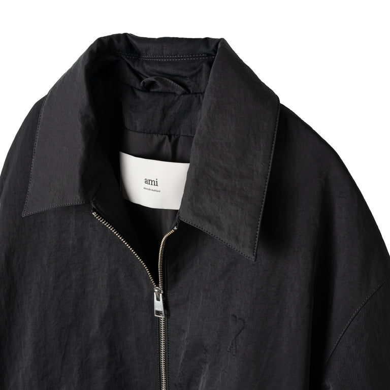 AMI Paris Ami De Coeur Zipped Jacket - L / Anthracite - 2