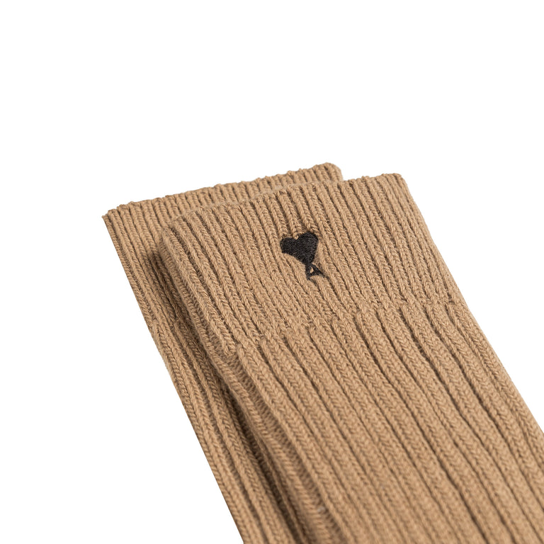 AMI Paris Ami De Coeur Socks - 43-46 / Camel - 2