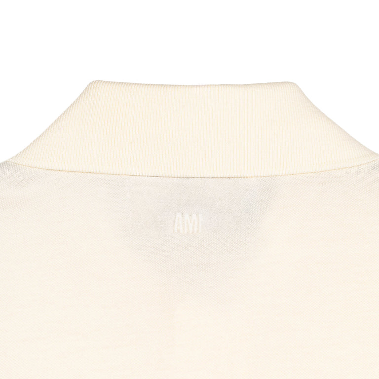 AMI Paris	Alexandre Mattiussi Embroidery Boxy Polo - XXL / White Cream / Ink - 4