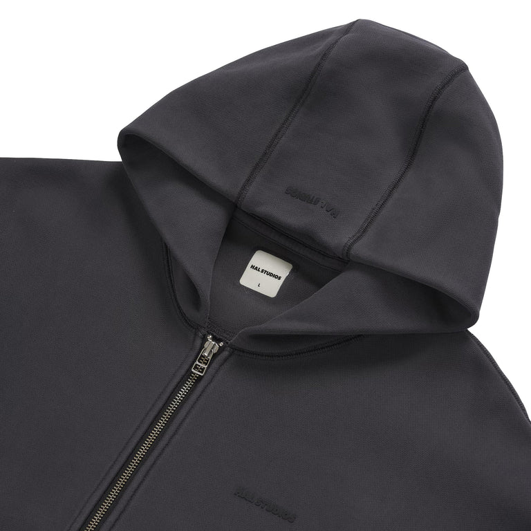 HAL Studios Haus Hooded Zip Sweatshirt - M / Washed Black - 3