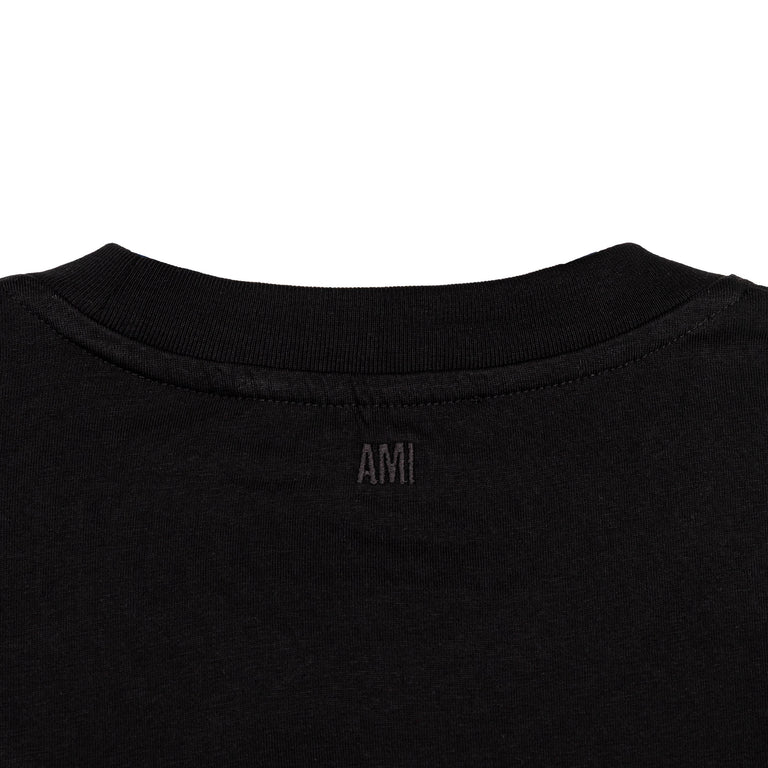 AMI Paris	Ami De Coeur T-Shirt - L / Black / White Cream - 4
