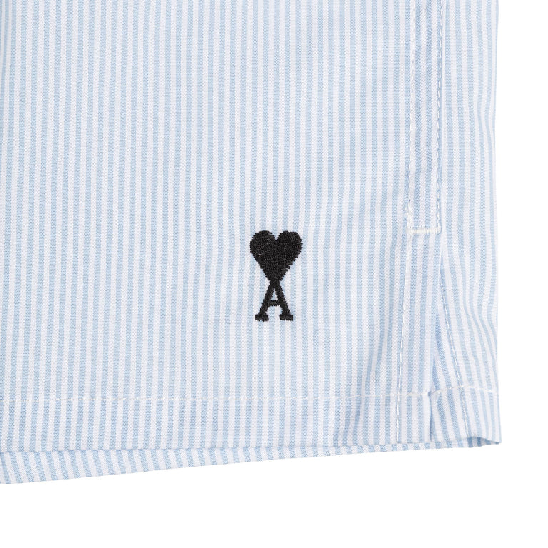 AMI Paris	Stripes Boxer - XL / Blue Sky / Natural White - 2
