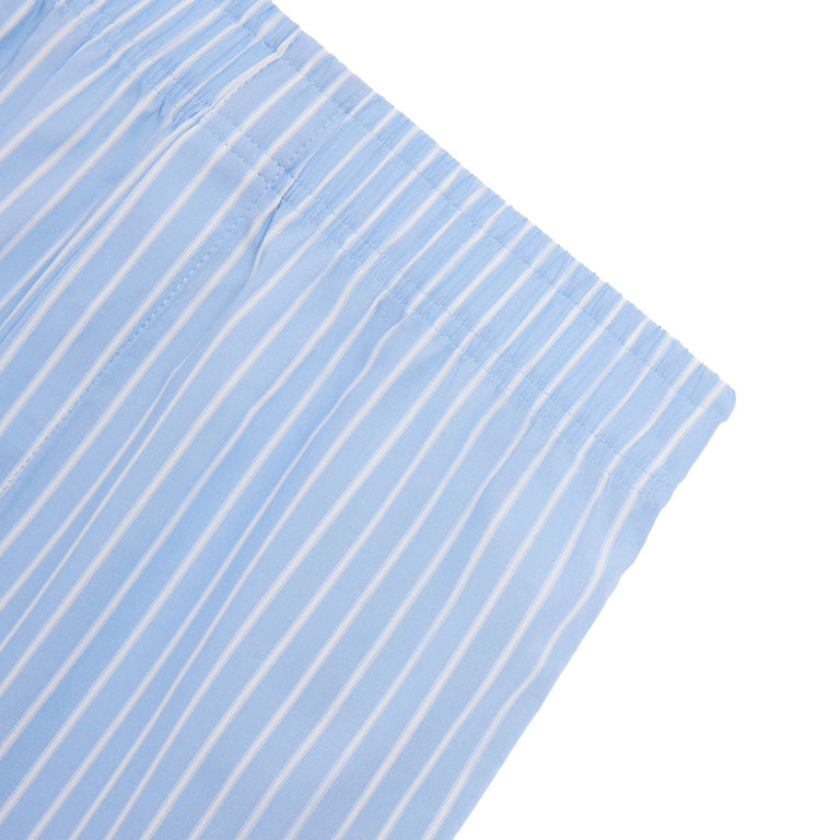 AMI Paris	Ami De Coeur Woven Trunks - L / Cashmere Blue / White - 2