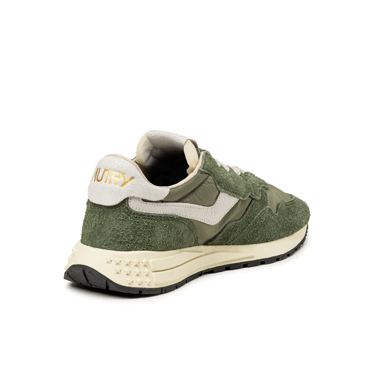 Autry Reelwind Low *Nylon / Hairy Suede / Cracked Leather* - 45 / White / Military - 3