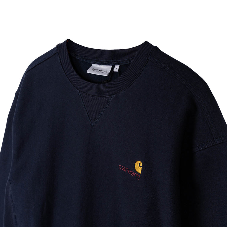 Carhartt WIP American Script Sweat - M / Deep Night - 2