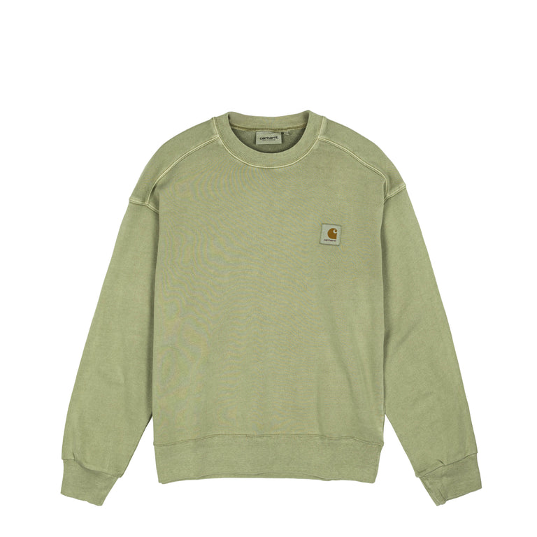 Carhartt WIP Nelson Sweat - L / Gentle Green Garment Dyed
