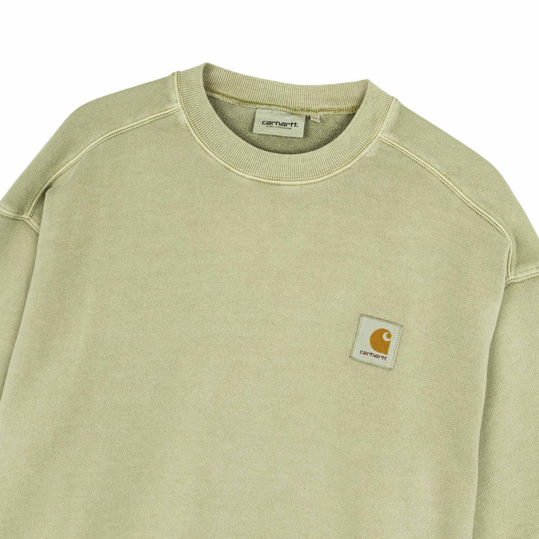 Carhartt WIP Nelson Sweat - M / Gentle Green Garment Dyed - 2