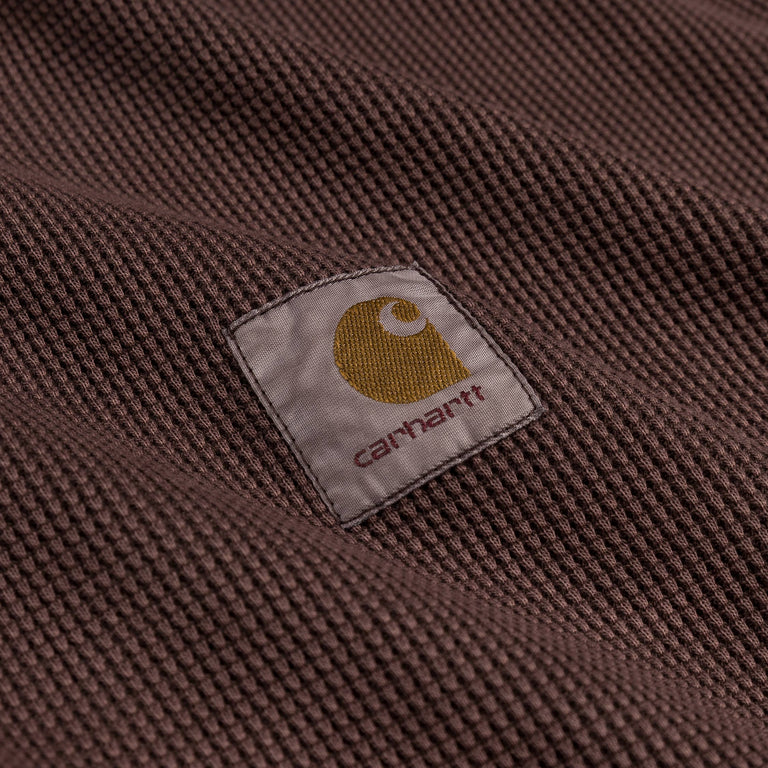 Carhartt WIP L/S Vista Waffle T-Shirt - S / Palisander Garment Dyed - 4