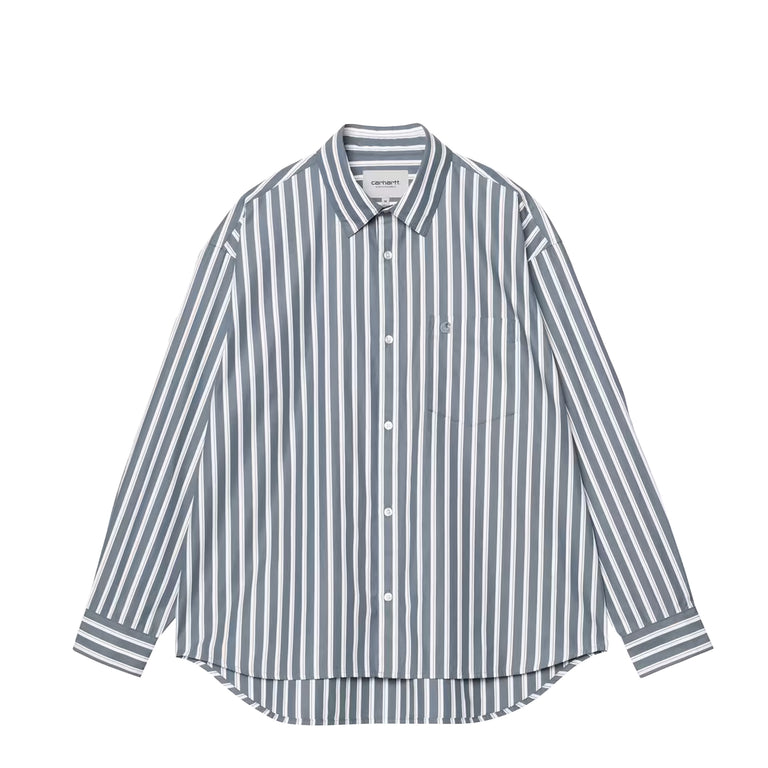 Carhartt WIP L/S Malden Shirt - M / Malden Stripe / Angelite - 1