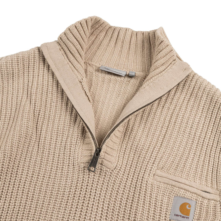 Carhartt WIP Detroit Half Zip Sweater - S / Fleur De Sel - 2