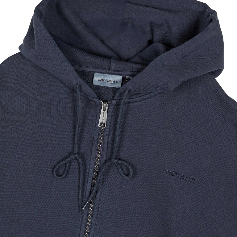 Carhartt WIP Hooded Benton Sweat Jacket - M / Carbon Garment Dyed - 3
