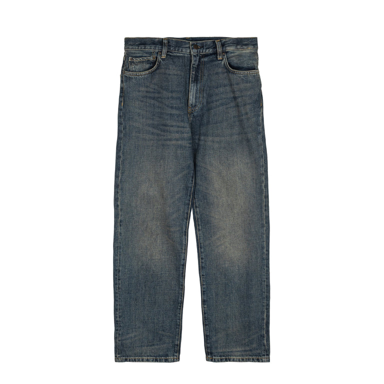 Carhartt WIP Aaron Pant - 33 / Blue Worn Used Wash
