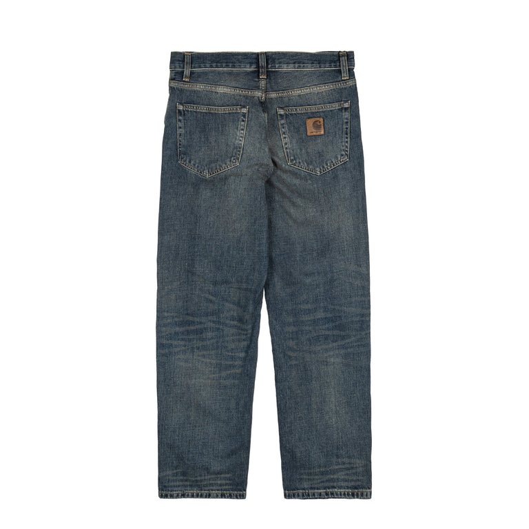 Carhartt WIP Aaron Pant - 33 / Blue Worn Used Wash - 2