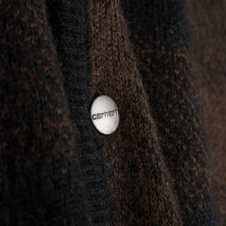 Carhartt WIP Everson Cardigan - XL / Everson Jacquard / Black - 5