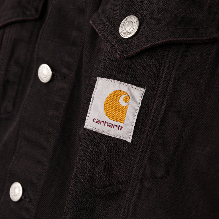 Carhartt WIP Everson Trucker Jacket - XL / Black / Palisander / Garment Dyed - 6