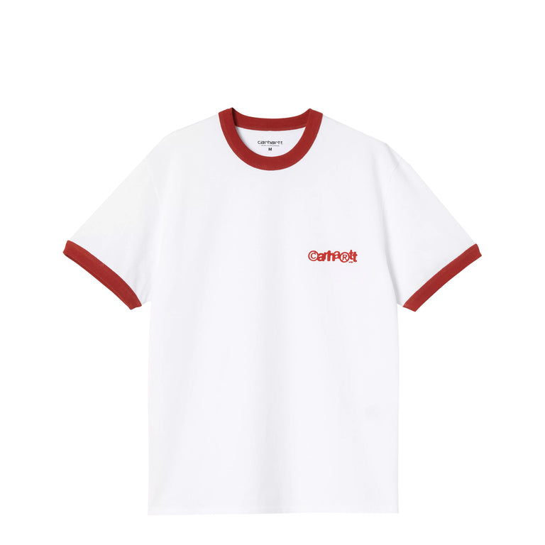 Carhartt WIP Ip Ringer T-Shirt - M / White / Red / Red - 1