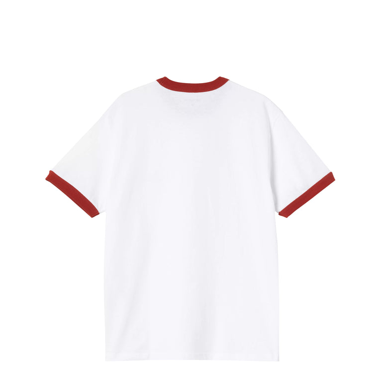 Carhartt WIP Ip Ringer T-Shirt - M / White / Red / Red - 2