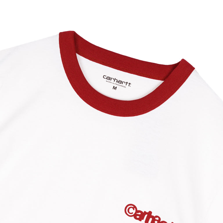 Carhartt WIP Ip Ringer T-Shirt - M / White / Red / Red - 3