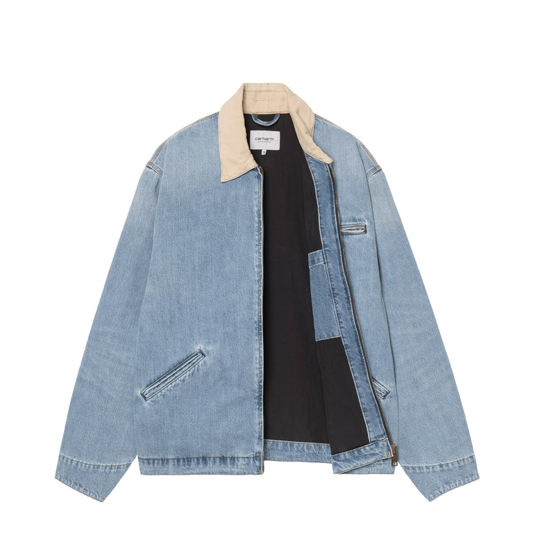 Carhartt WIP OG Detroit Jacket - M / Blue / Dusty H Brown burst washed - 2