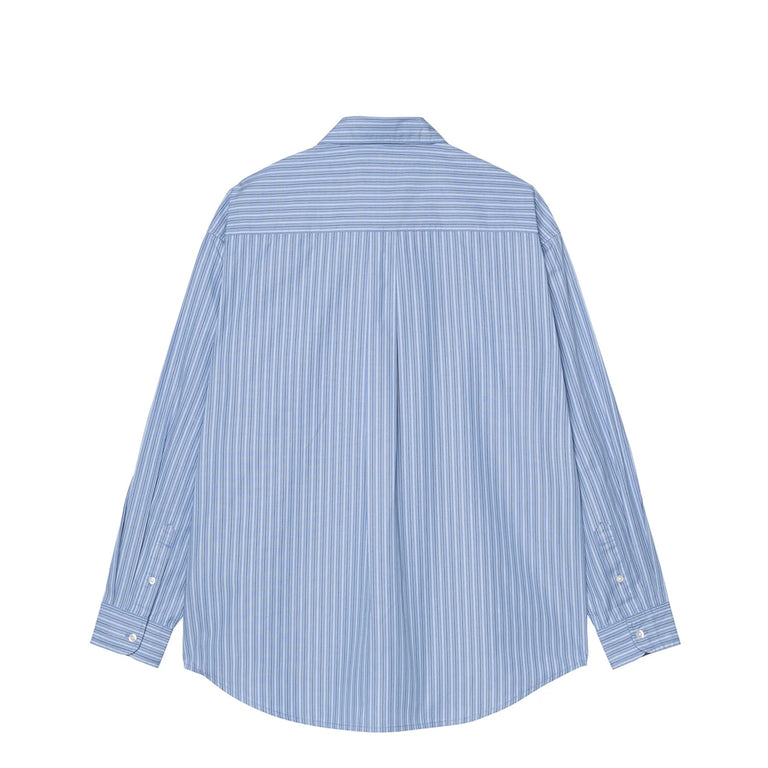 Carhartt WIP L/S Keene Shirt - XXL / Keene Stripe / Curacao - 2