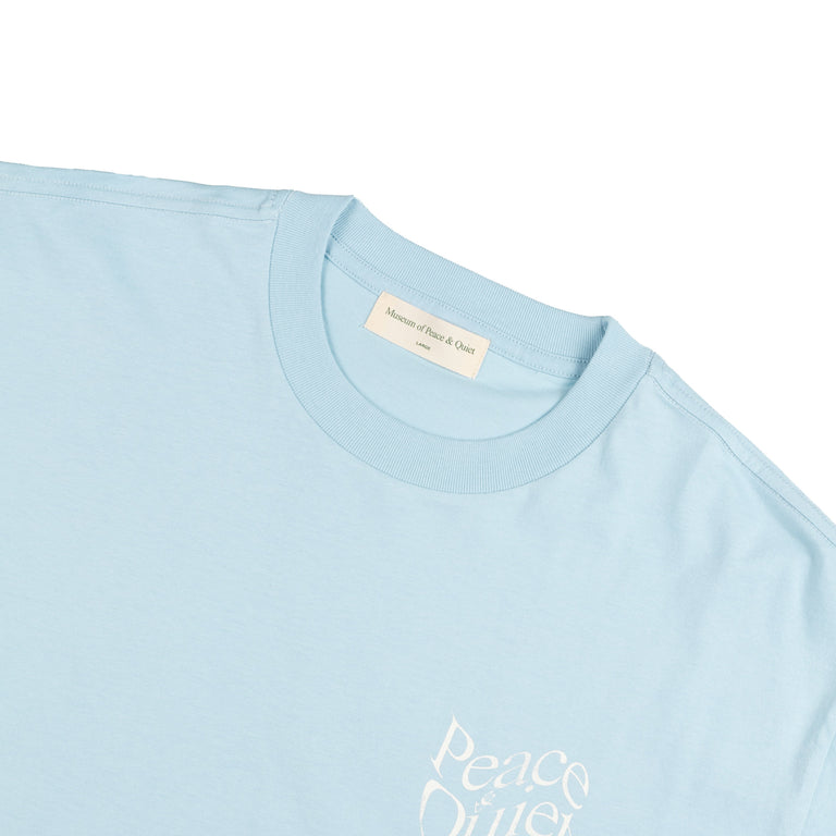 Museum of Peace & Quiet Wordmark T-Shirt - S / Blue - 2