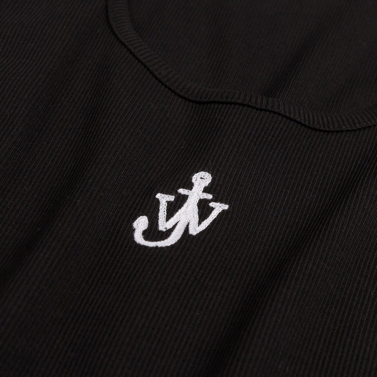 JW Anderson Anchor Embroidery Tank Top - L / Black - 4