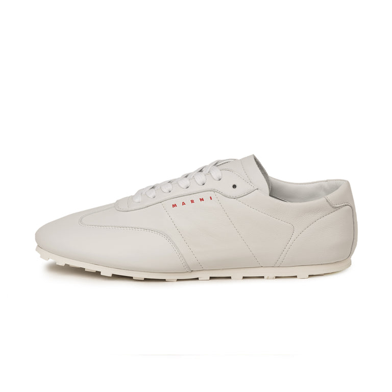 Marni Nappa Leather Softy Soccer Sneaker - 45 / White

