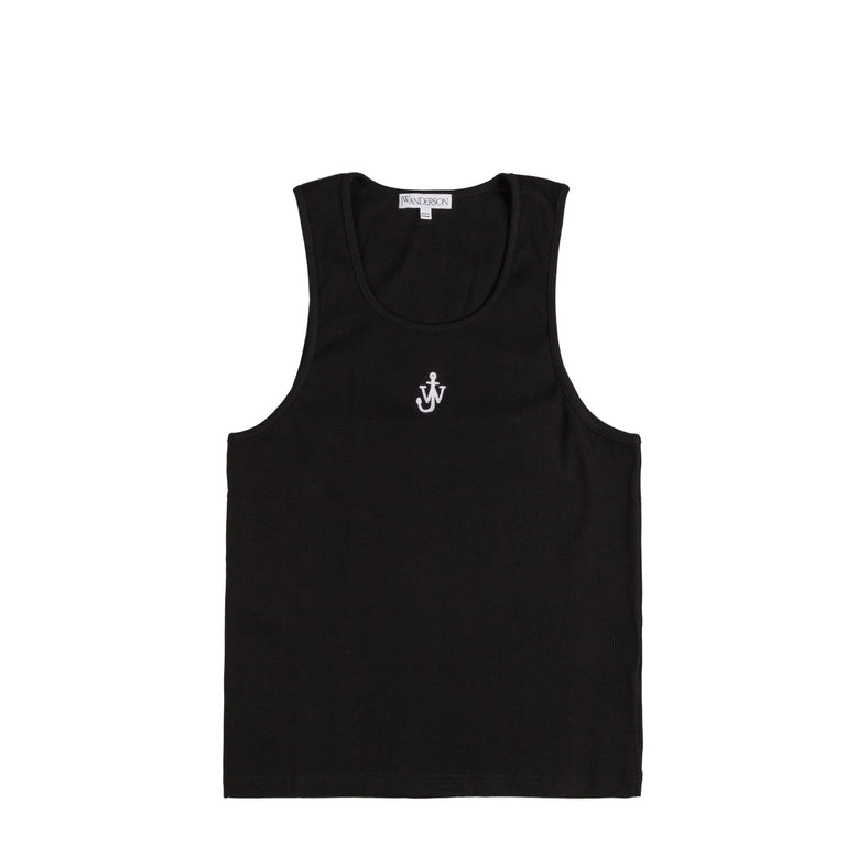 JW Anderson Anchor Embroidery Tank Top - L / Black - 1