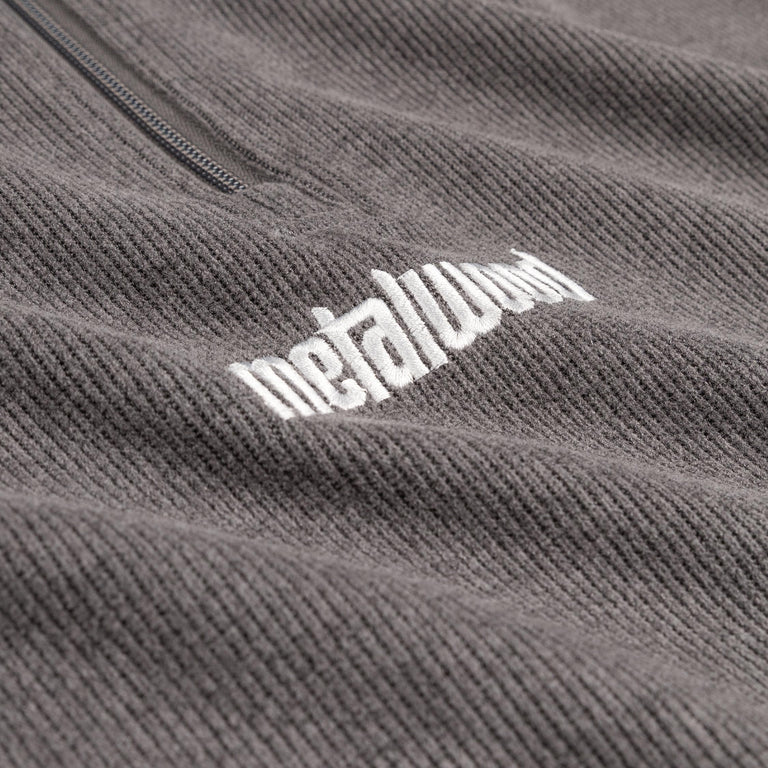 Metalwood Contrast Stitch 1/4 Zip Pullover - S / Charcoal - 5