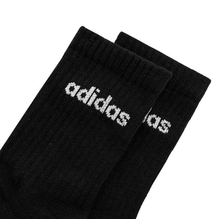 Adidas Cushioned Linear Crew Socks 6 Pack - S / Black / White - 2