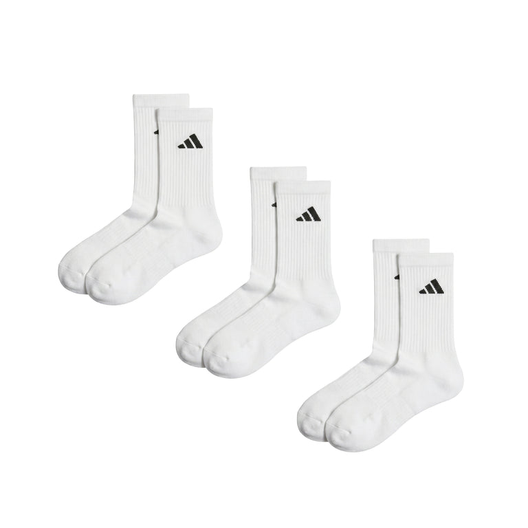 Adidas	Cushioned Crew Socks 3-Pack - XL / White / White / Black - 1