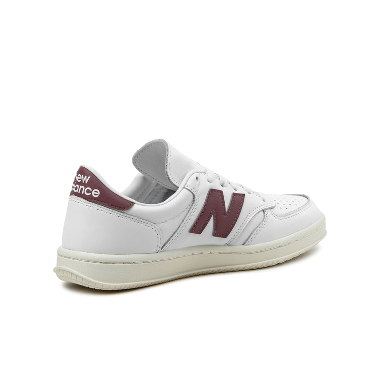 New Balance T500 - 46.5 / White/Washed Burgundy - 3
