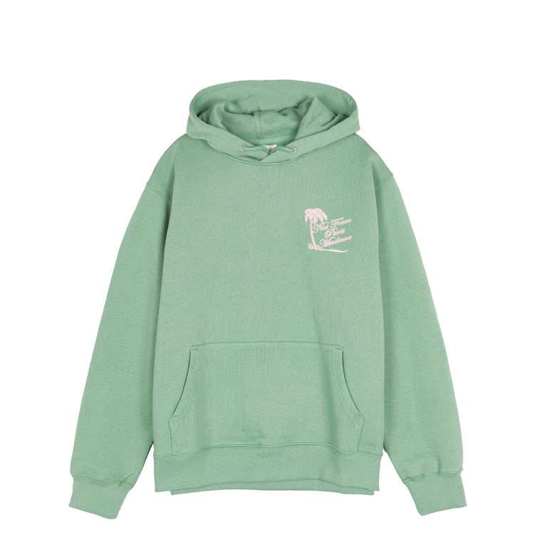 Drole de Monsieur Hoodie Slogan Palmier - S / Water Green - 2