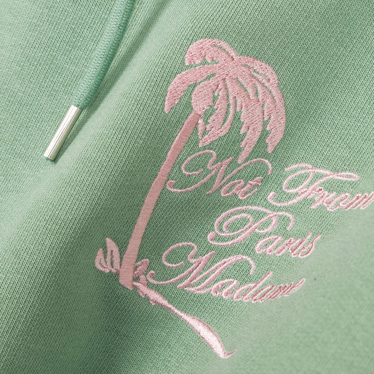 Drole de Monsieur Hoodie Slogan Palmier - S / Water Green - 4