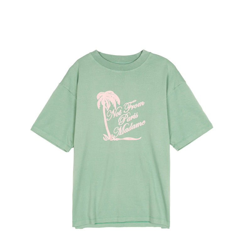 Drole de Monsieur	T-Shirt Slogan Palmiers - L / Water Green - 1