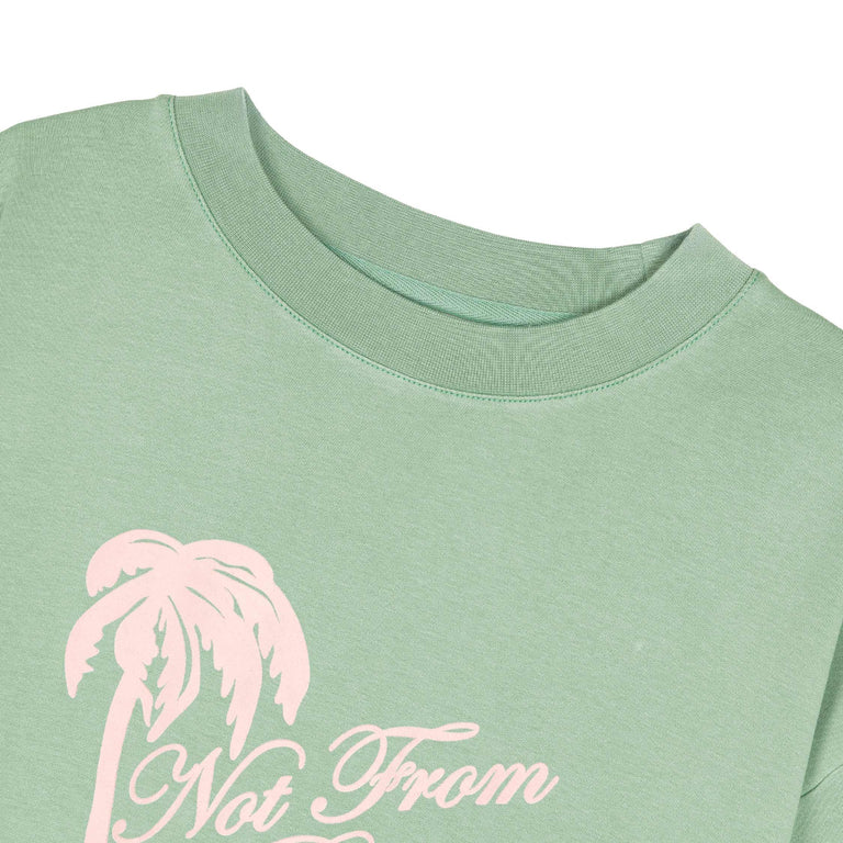 Drole de Monsieur	T-Shirt Slogan Palmiers - L / Water Green - 2