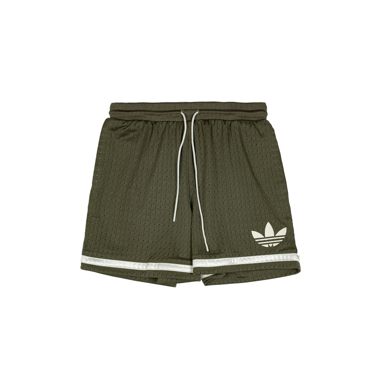 Adidas	Originals Basketball Warp Knit Short - L / Olive Strata / Ivory
