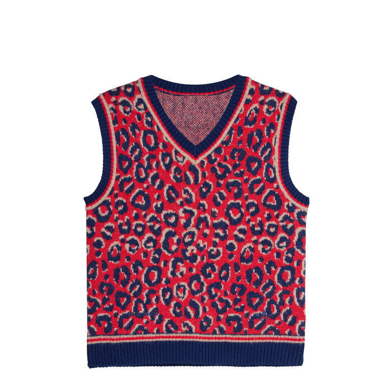 Adidas x Wales Bonner Knit Vest - S / Collegiate Navy / Magic Beige / Better Scarlet - 1