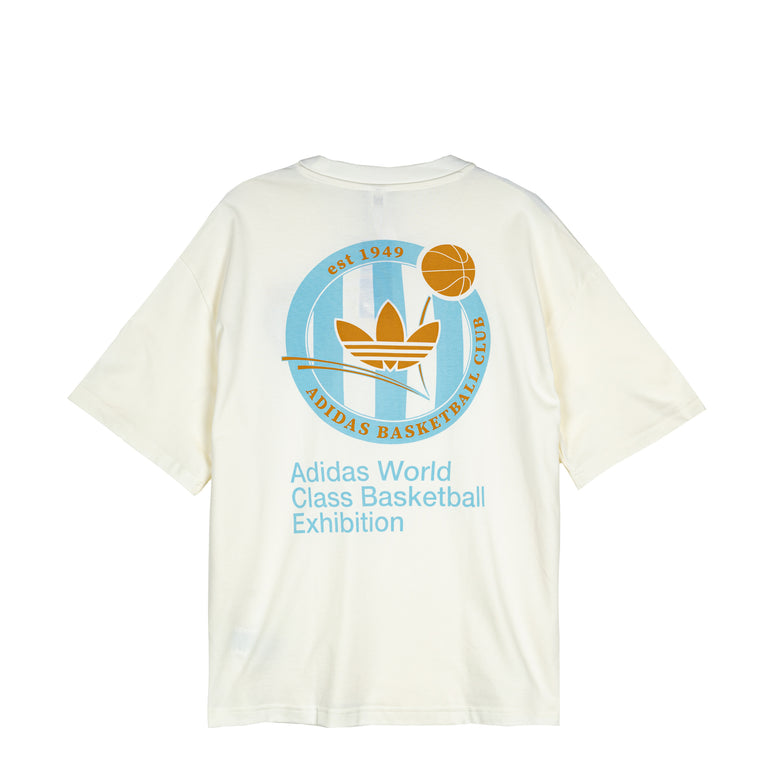 Adidas	Originals Basketball Crest T-Shirt - XXL / Off White / Icey Blue - 1