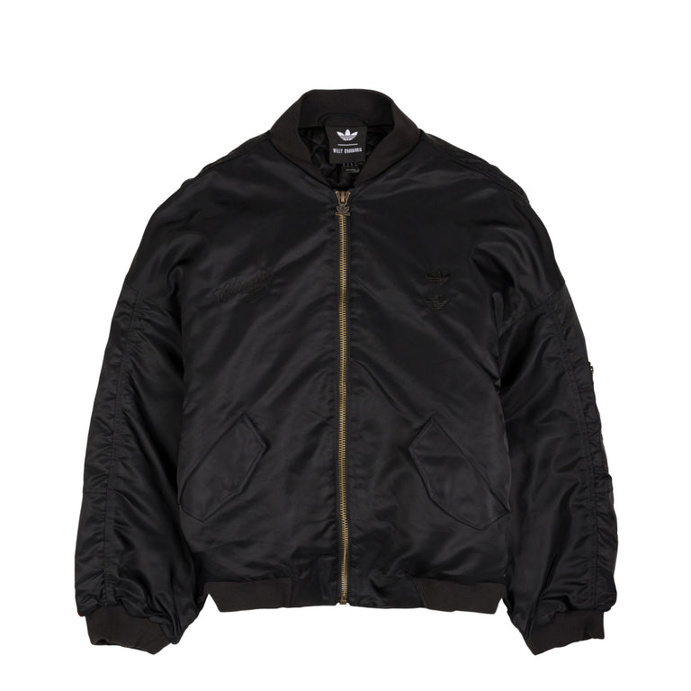 Adidas x Willy Chavarria Satin Bomber Jacket - L / Black - 1