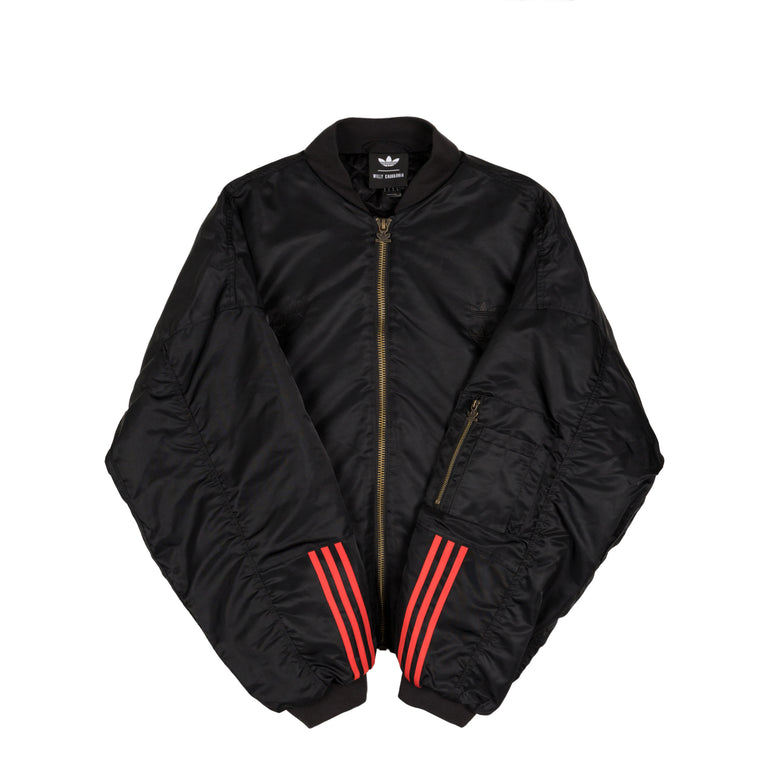 Adidas x Willy Chavarria Satin Bomber Jacket - L / Black - 2