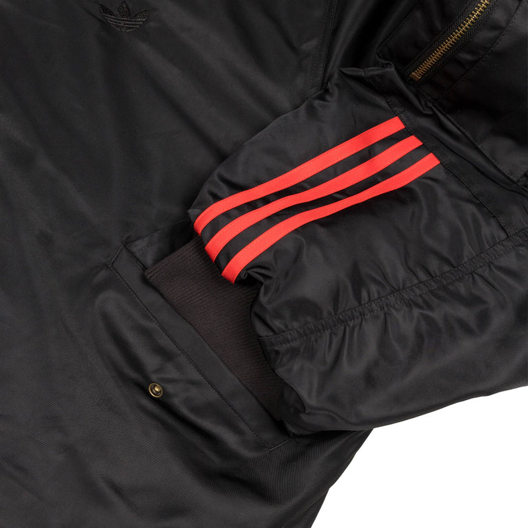 Adidas x Willy Chavarria Satin Bomber Jacket - L / Black - 4