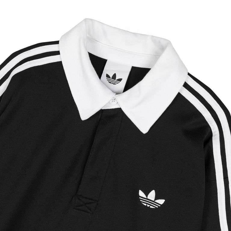 Adidas 3-Stripes Rugby Longsleeve Polo Shirt - M / Black - 2