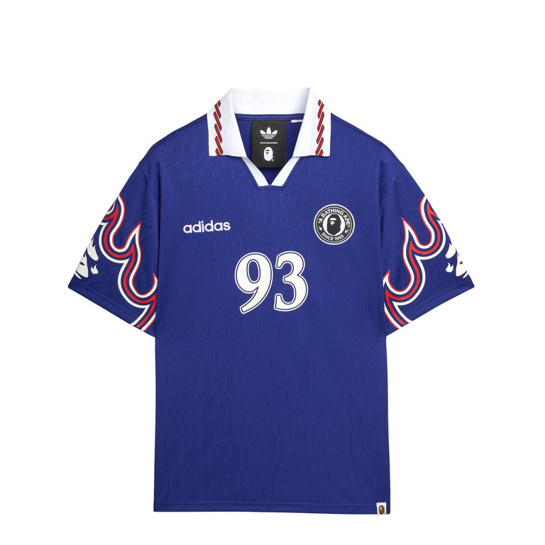 Adidas	x Bape Short Sleeve Flame Jersey - XS / Japan Blue
